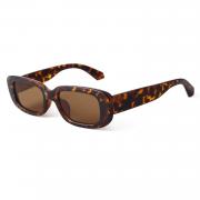 BUTABY Rectangle Sunglasses for Women Retro Driving Glasses 90s Vintage Fashion Narrow Square Frame UV400 Protection Tortoise